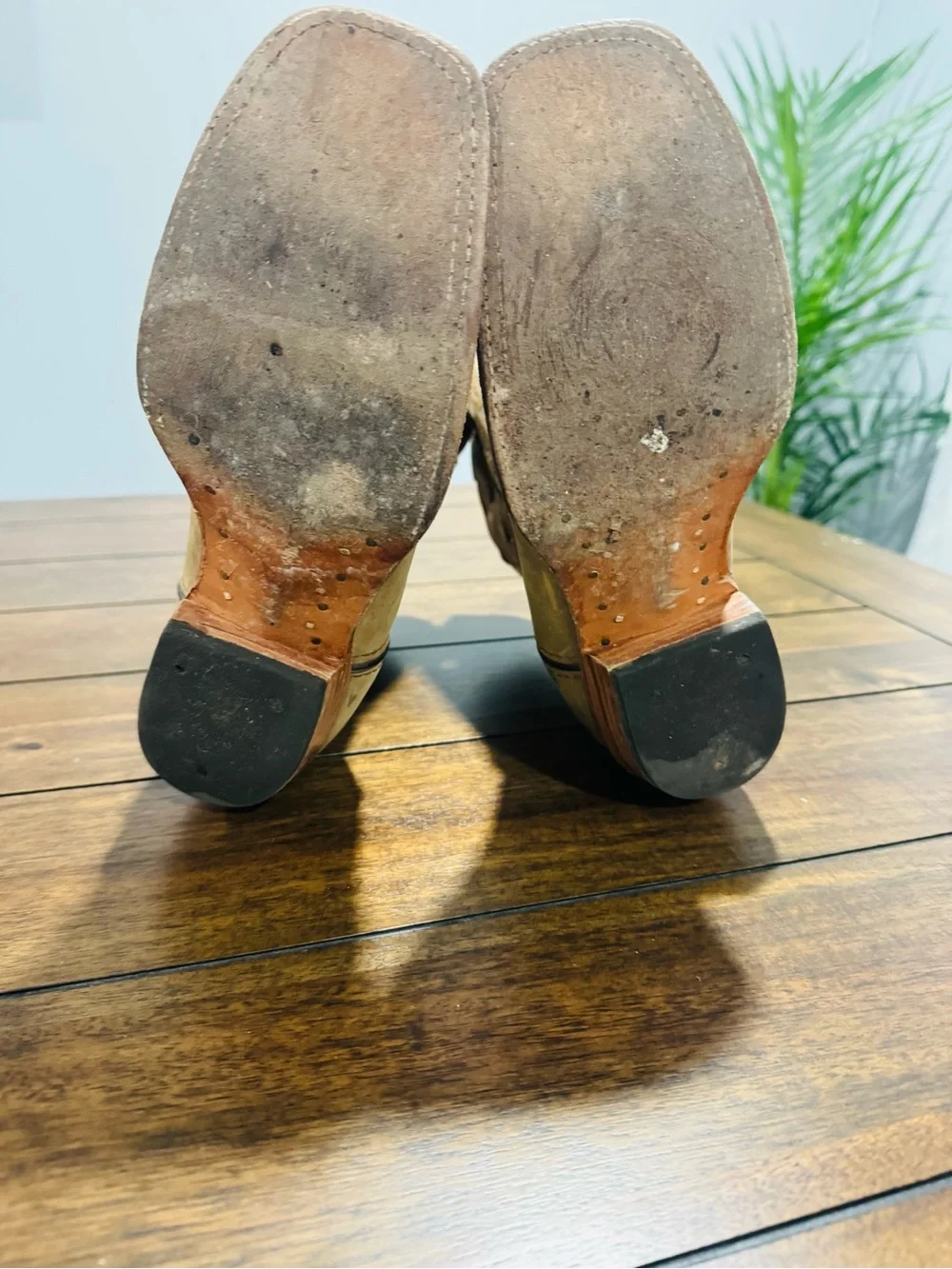 Texas Legacy Handmade Men’s US 7 Brown Leather Western Cowboy Boots Square Toe